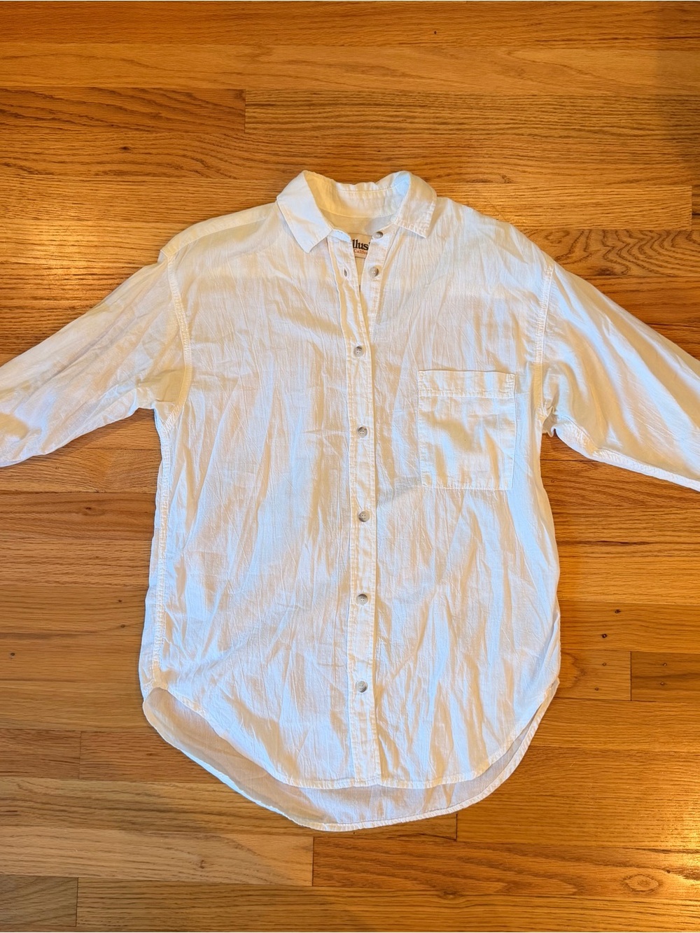 Mollusk Surf Shop Keaton White Cotton Button Down Shirt | Women's Size Small